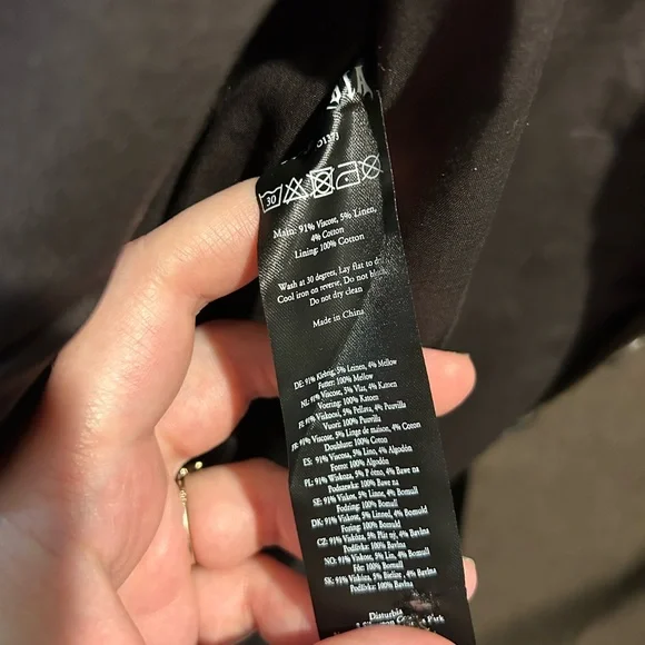 Gaia Linen Blend Snake Embroidered Longline Waistcoat - size US12/UK 16 - Picture 5 of 8